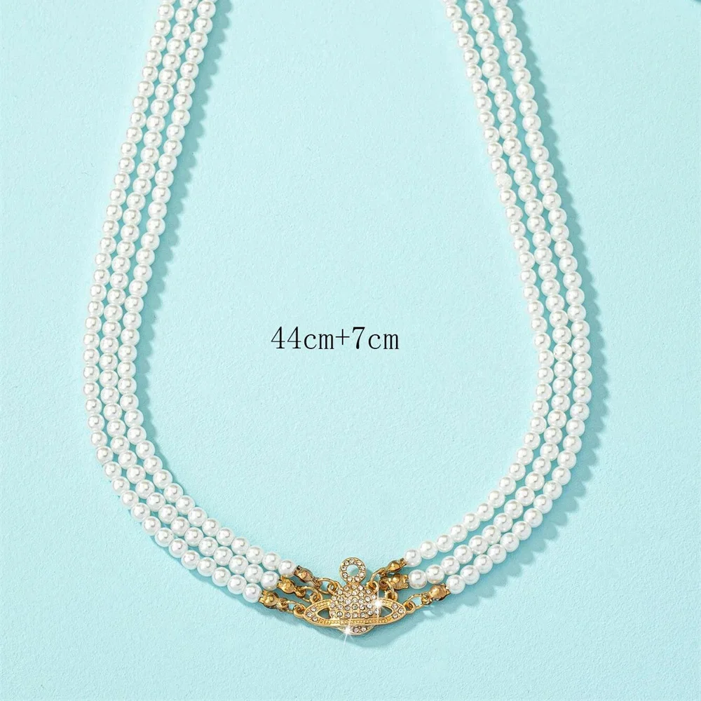 Fairycore Choker Necklace For Woman Y2k Pixie Fairycore Cottagecore Pearls Heart Necklace Handmade Jewelry Gifts 2024 New