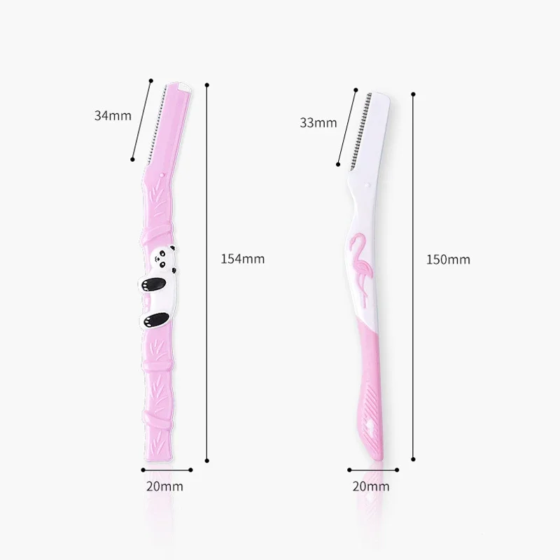 1 stks Panda Flamingo Wenkbrauw Trimmer Veiligheid Mini Draagbare Pijnloos Gezicht Scheermes Eye Brow Cutters Make-Up Tool