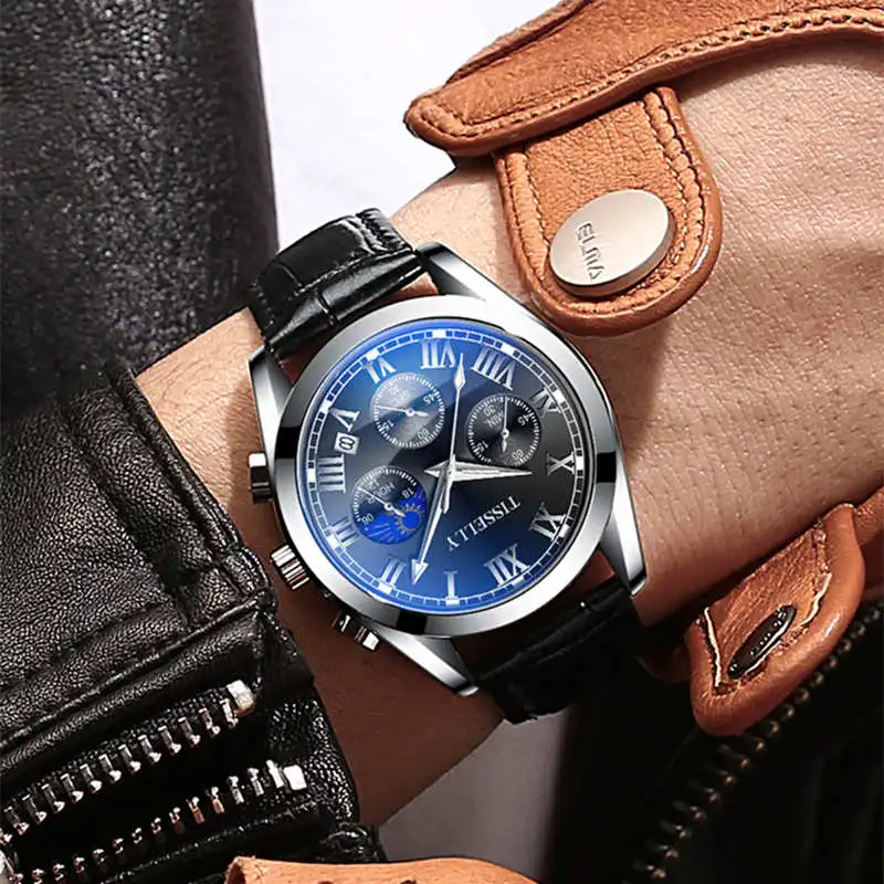 Fashion Men\'s Stainless Steel Watch Moonwatch Quartz Chronograph Bowl Watch Waterproof Sports Men Watch Business Luminous Watch