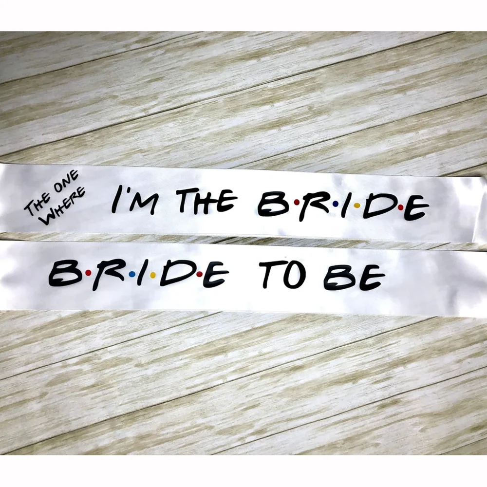 

1Pcs I'm The Bride or Bride To Be Themed Bachelorette Party Sashes Bridal Shower Gift Wedding Accessories Bridesmaid Accessories