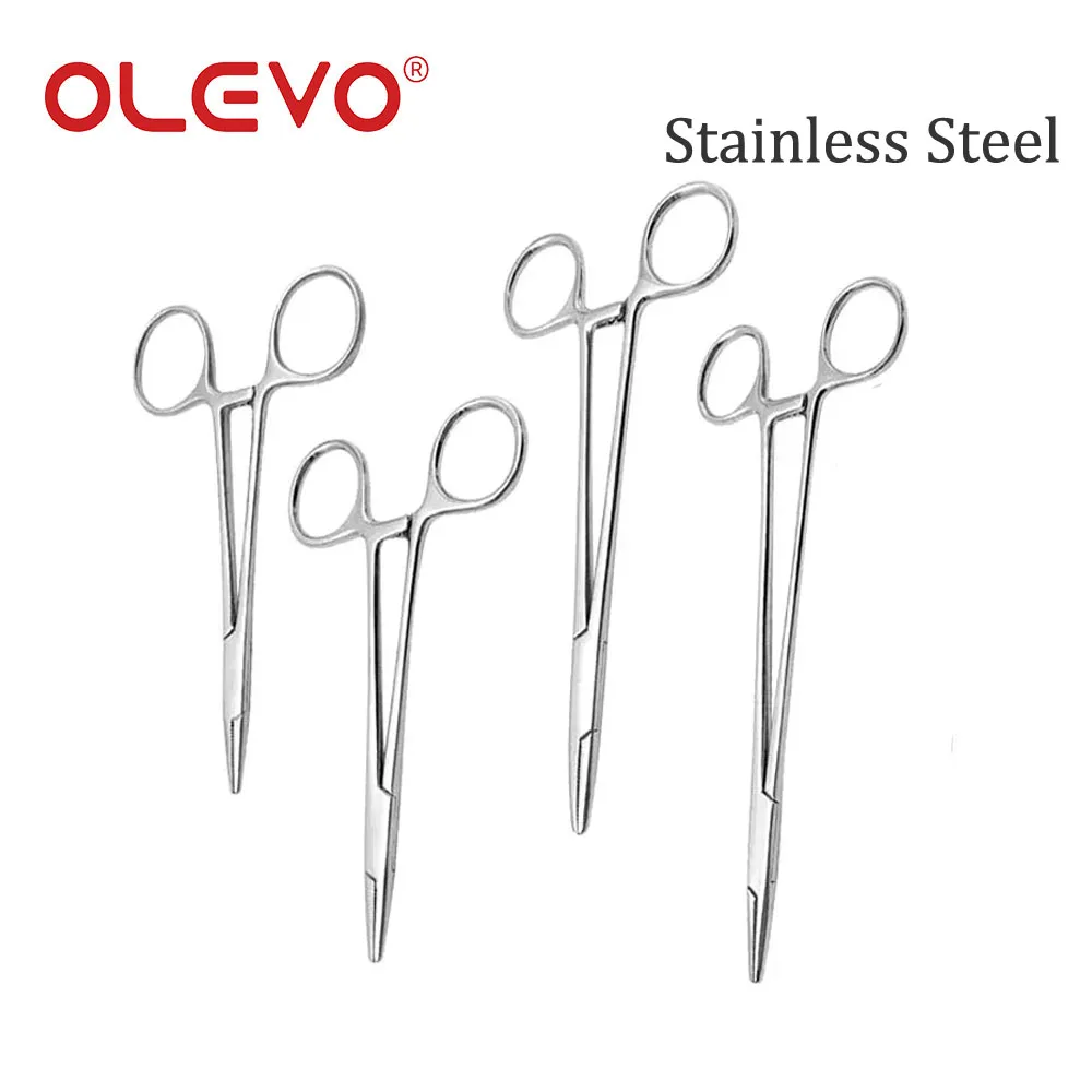 OLEVO Dental Surgicals Needle Holder Pliers Stainless Steel Forceps Orthodontic Stainless Steel Tweezer Dentist Instrument Tools