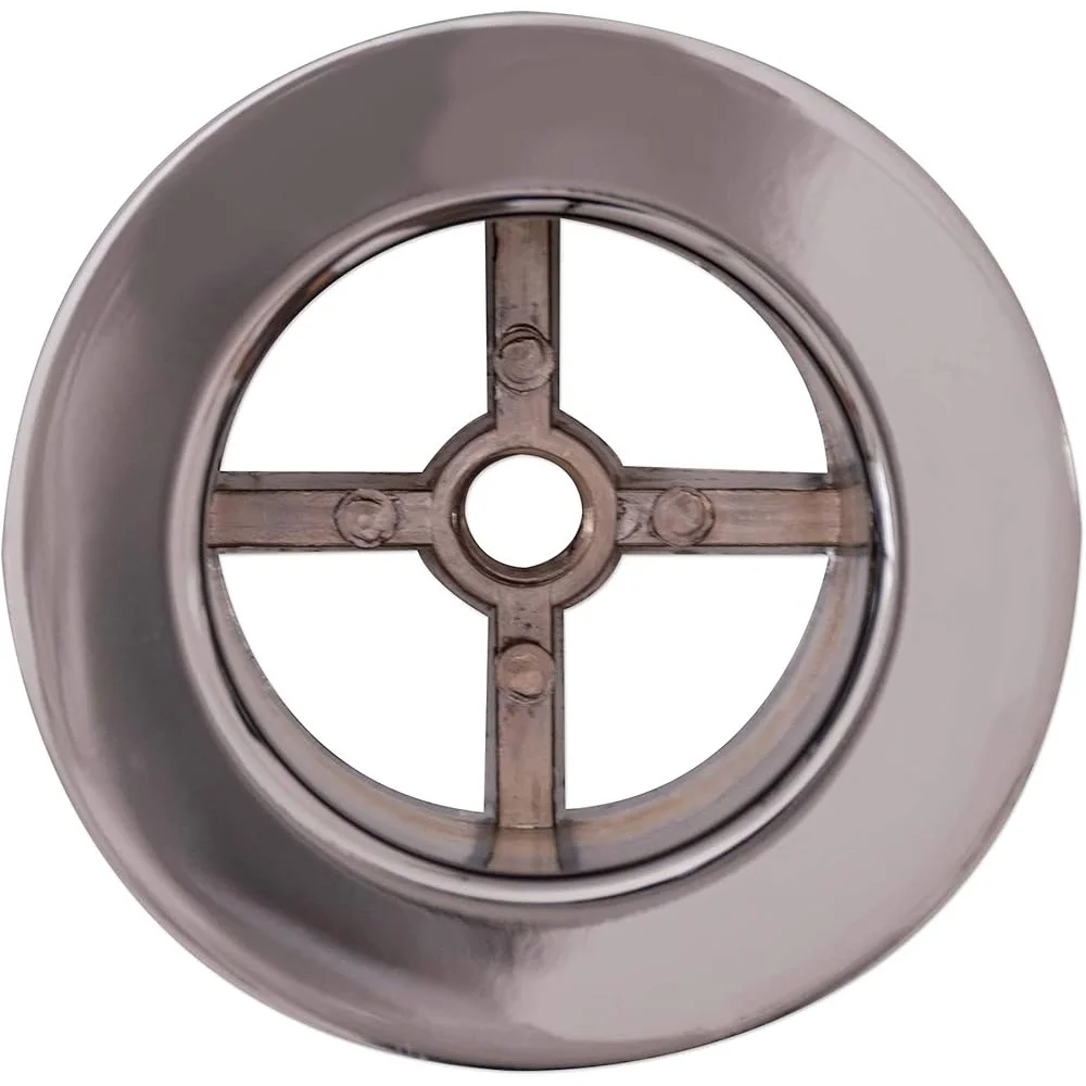 Bathtub Strainer Body 3/8 Inch Tapped Chrome Plated Heavy Duty Zinc Easy Install Universal Fit 1-1/2 Inch Drain
