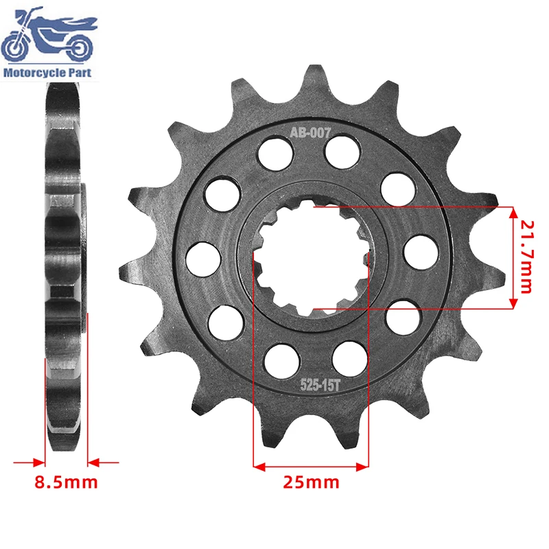 525 15T 16T 17T Tooth Drive Front Sprocket Gear Pinion For KAWASAKI Z900 Z1000 Z900ABS ZX-10R ZX-10RR ZX9R Ninja KLZ1000 KLV1000