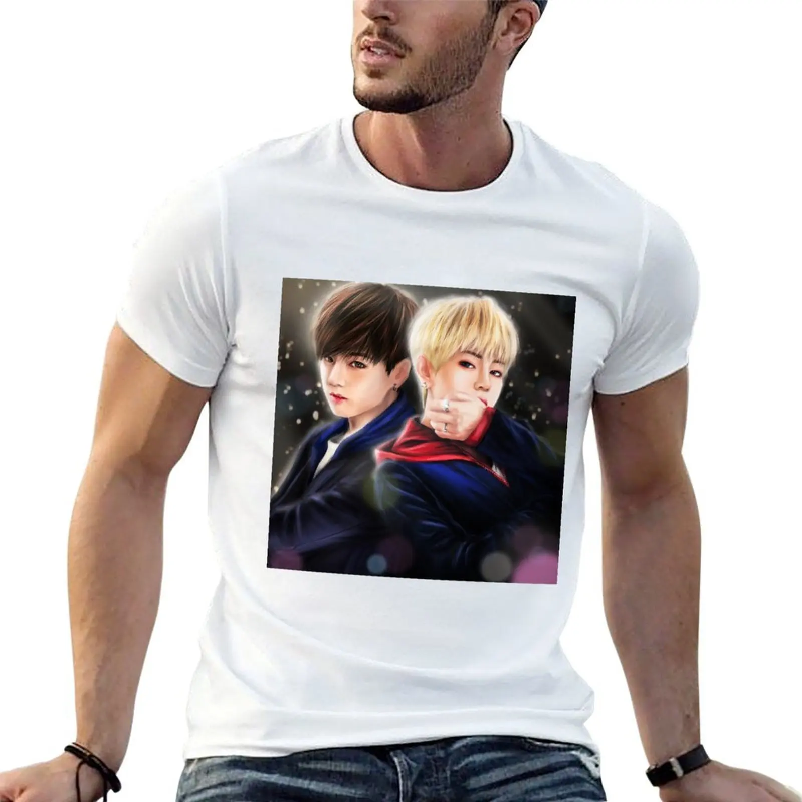 

VKOOK T-Shirt t shirts for man pack white cotton t shirts man 100% T-Shirt