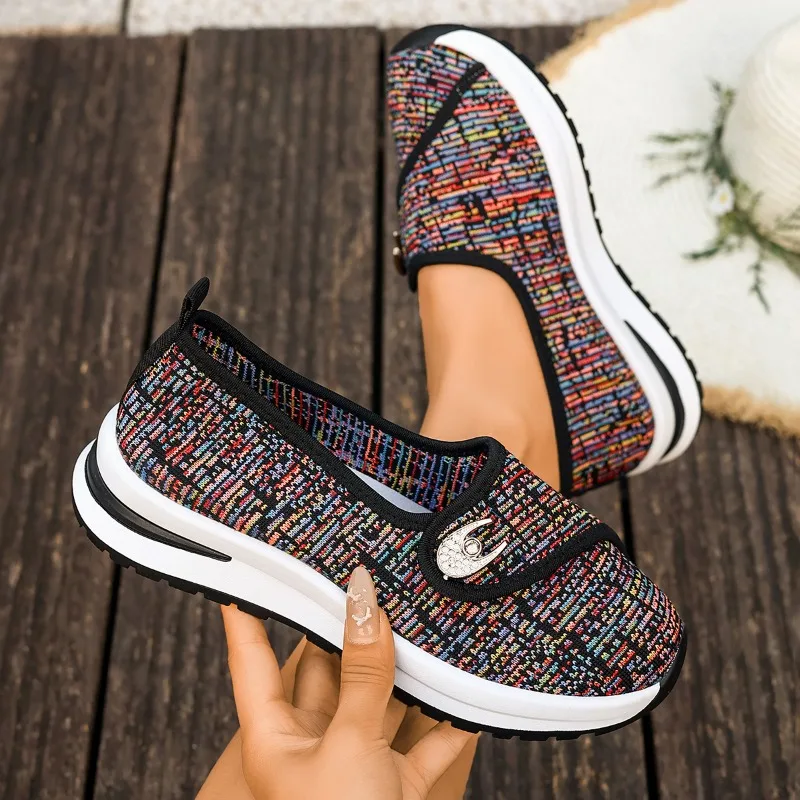 

Новинка 2024, летняя спортивная обувь больших размеров, сетчатая обувь для спорта и отдыха, модная уличная дышащая женская обувь Женская Обувь