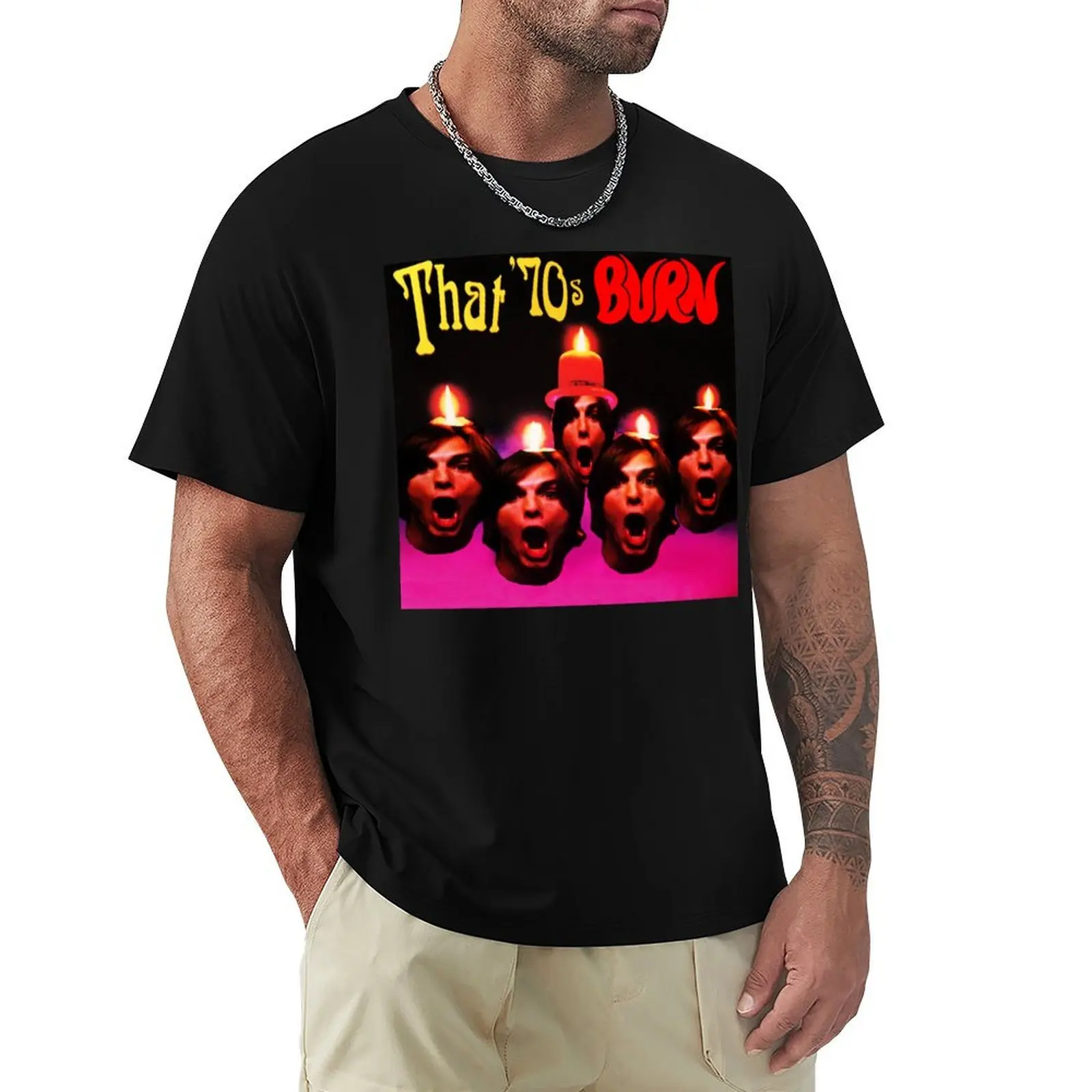 That 70s Burn (Deep Purple/Kelso) - edition T-Shirt Large Size Basic Casual T-Shirt