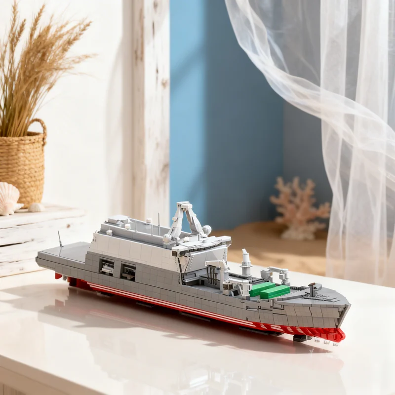 

5178 деталей MOC HNLMS Den: Набор строительных блоков для самостоятельной сборки, креативный коллекционный подарок, декор для дома и офиса, идея для взрослых и детей