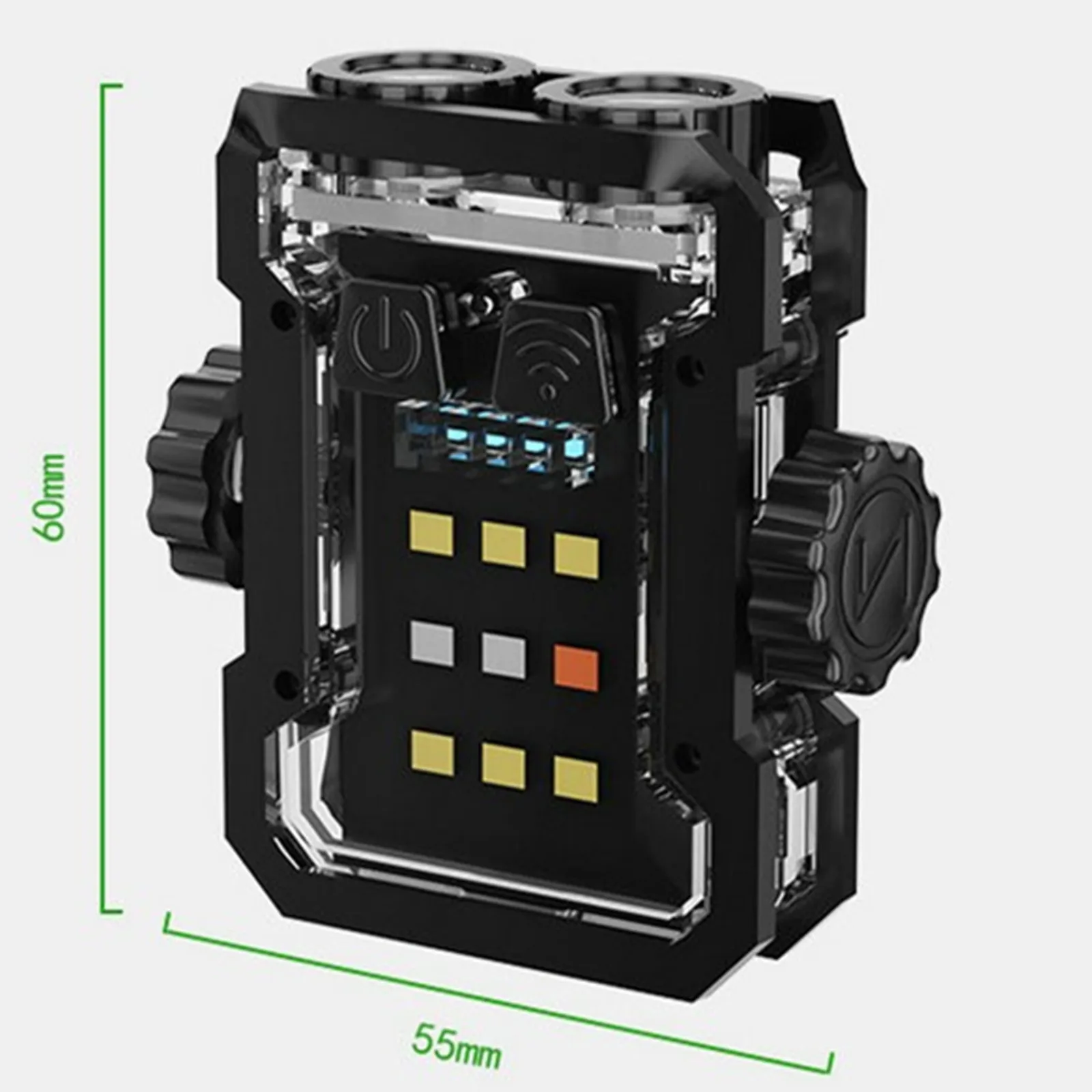 Torcia stroboscopica per esterni Torcia di emergenza multifunzione per ispezione del lavoro Luce per giroscopio con punta delle dita Portachiavi Lampada di ricarica USB