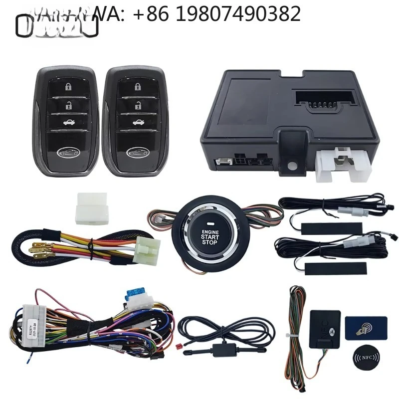 9310 Universal 12V Smart Keyless Entry Car Alarm Remote Starter Push Button Start, Compatible with 95% Vehicle Models