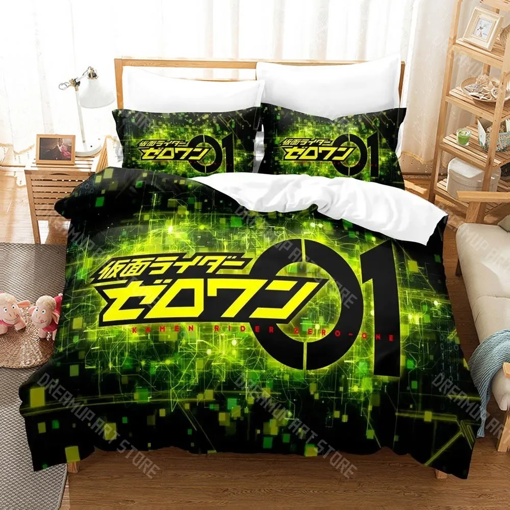 3D Printed Kamen Rider Zero-One Bedding Set for Boys Girls Duvet Cover Pillowcase Twin Queen King Full Single Double Sizes