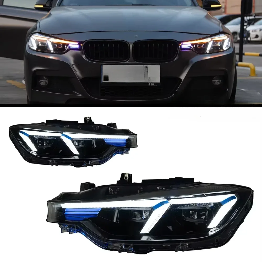 Suitable for 2012-2019 BMW 3series headlight assembly modified F30/F35/F80 high-equipped LED lens turn signal 318i 320i 325i