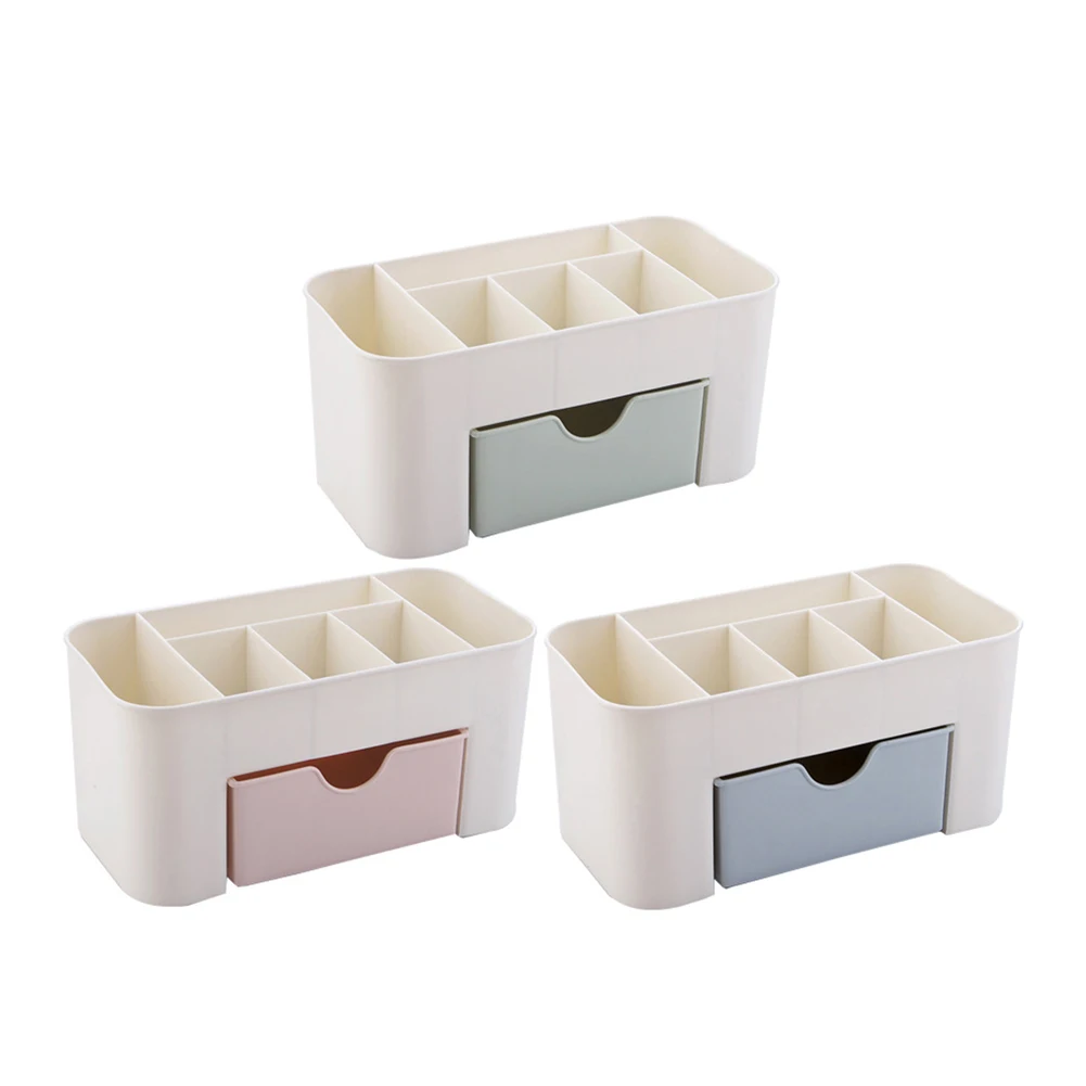 Jewelry Cosmetics Organizer Drawer Style Storage Box Lightweight Ample Space for Office Desktop Dressing Table