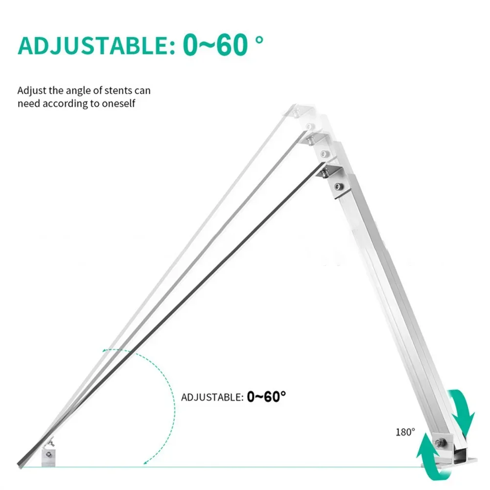 

Adjustable Photovoltaic Support Set 36~68cm Aluminum Alloy For Installing Solar Panels Caravans Balconies Roofs Walls Hardware