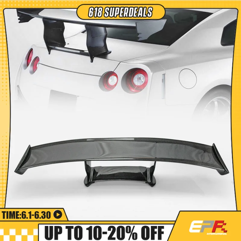 

For Nissan GTR R35 N-ATTK Style Rear Spoiler (Included Lights)