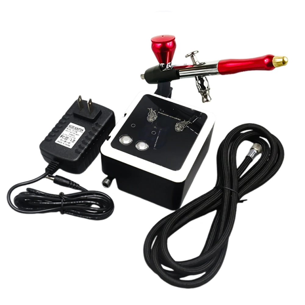 25PSI 多機能エアブラシコンプレッサーデスクトップエアブラシネイルセットプロフェッショナルサロンネイルペイントシステム