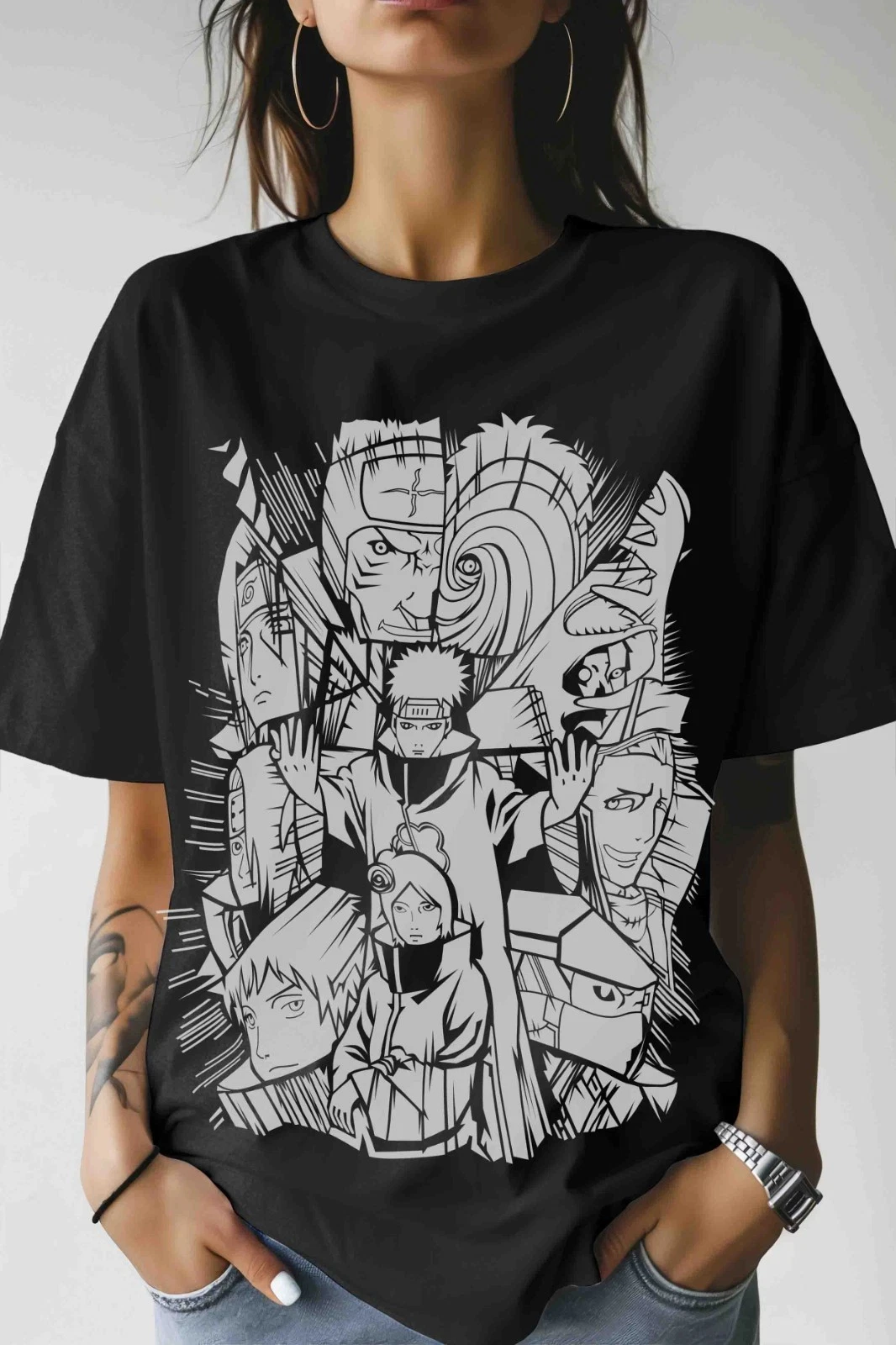 Relaxing and Comfortable Fire Naruto Shirt AkatsukiT T-shirt - Pain Obito - Anime Graphics 2026 New Cotton Summer Men and Women