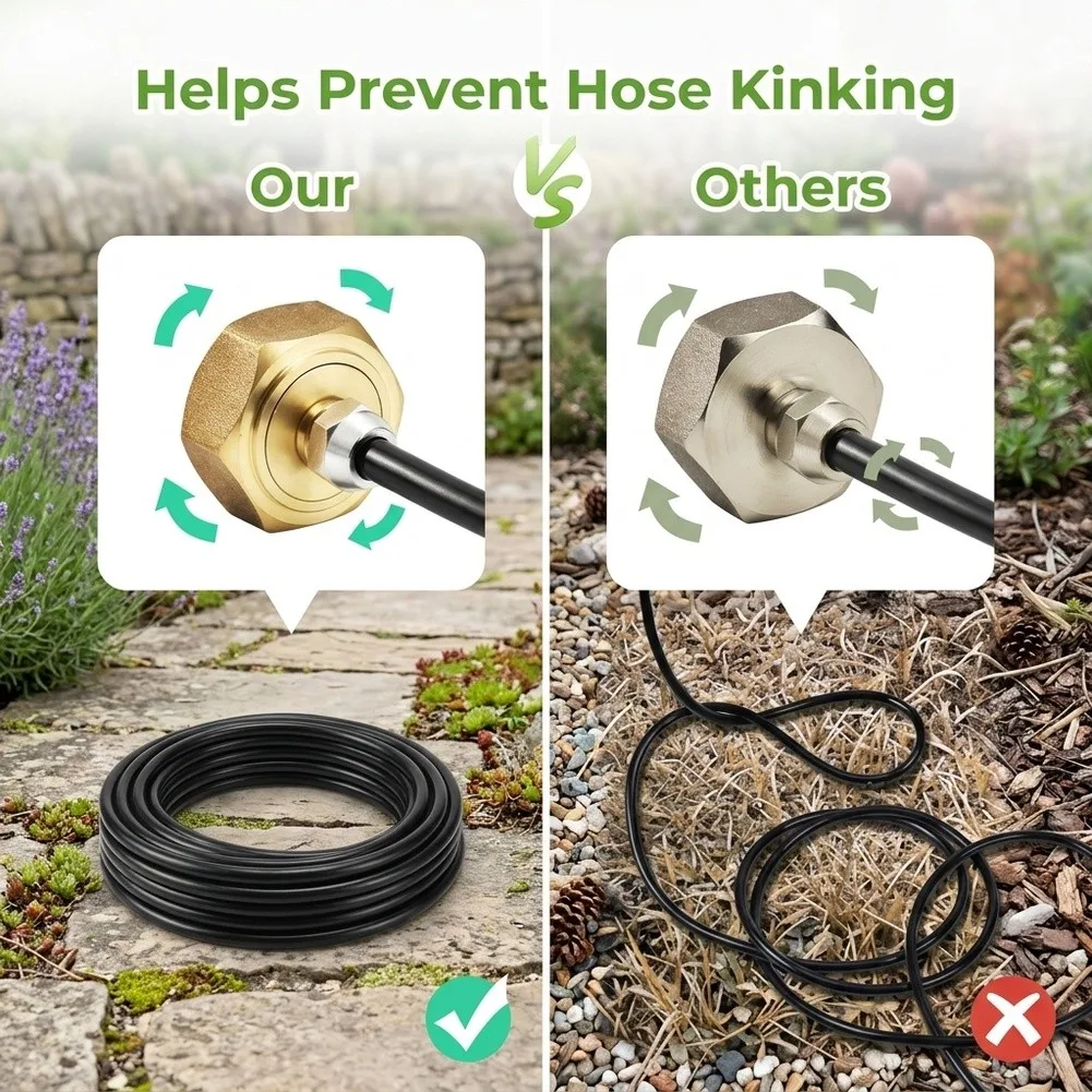 Drip Irrigation Fitting Brass Hose Adapter Solid Brass Construction Secure Hose Connection For Outdoor Use For Garden Irrigation