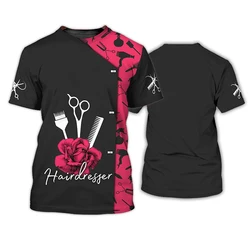 New Barber Hairdresser 3D Print T-shirts Women Uniform Streetwear Workwear T Shirt Harajuku Oversized Tops Tees Unisex Clothing
