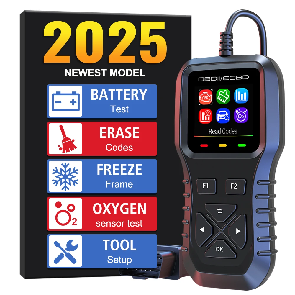 

K1 Data Stream 12 languages O2 Sensor Test DTC Lookup With Read Codes Erase Codes Color screen display Car Diagnostic Tool