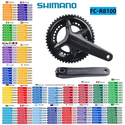 Shimano Ultegra R8100 FC-R8100 Crankset 2x12s HOLLOWTECH II 165mm 170mm 172.5mm 50-34T 52-36T For Road Bike Original Shimano