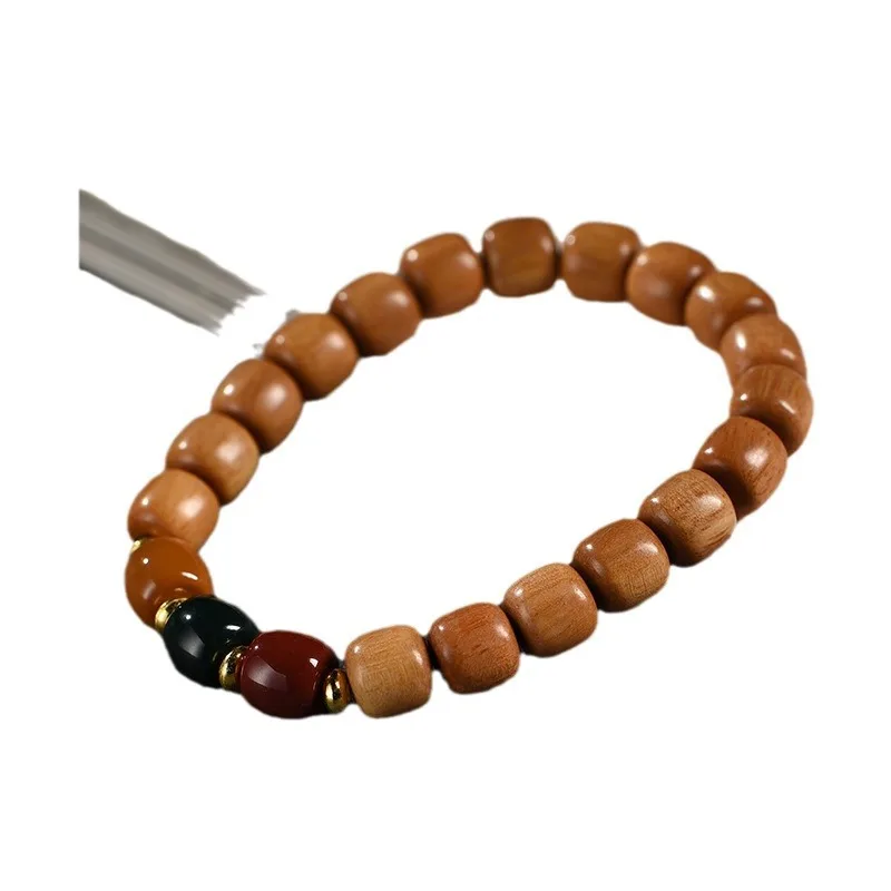 New Mountain Sandalwood Black Rosewood Traffic Light Old Bead Bracelet Unisex Mala Festival Gift