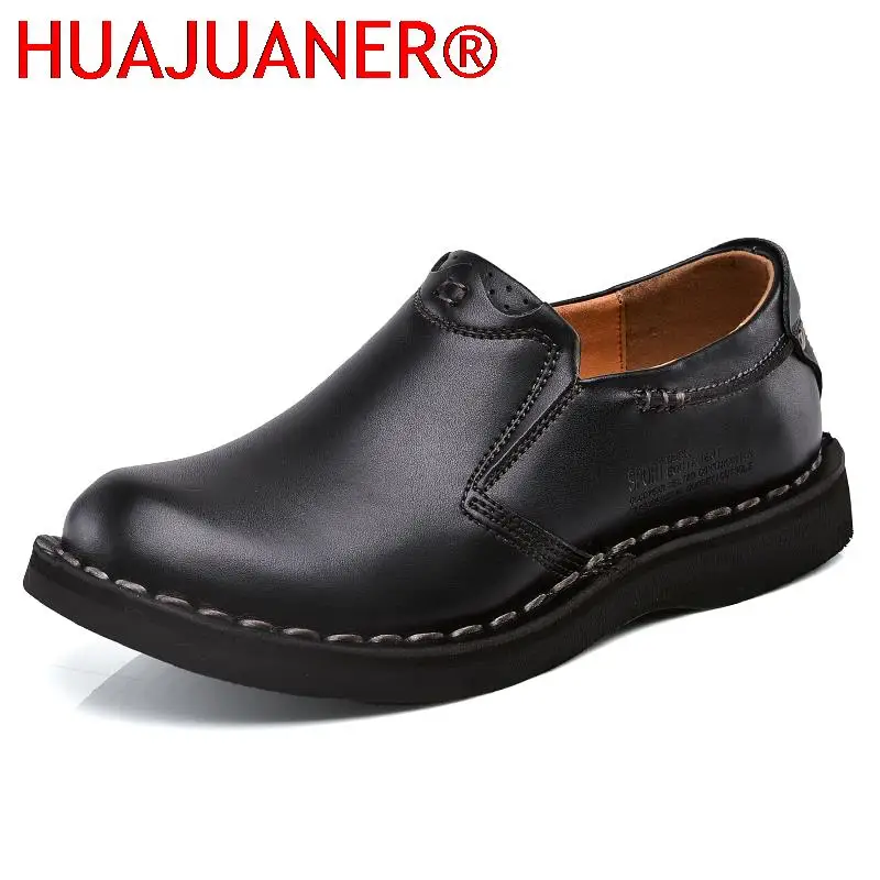 

Fashion Brand Men's Casual Shoes Leather Men Business Oxford Shoes Breathable Men Dress Shoes Classic Comfy Male Loafers Slip-On