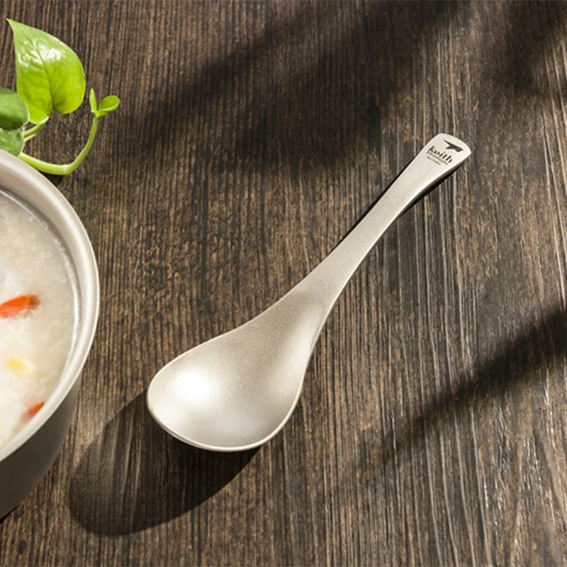 

Camping Titanium Spoon Outdoor Picnic Tableware Long-handled 170mm Lightweight Healthy Titanium Spoon Ti5204 Camp pot set Hike