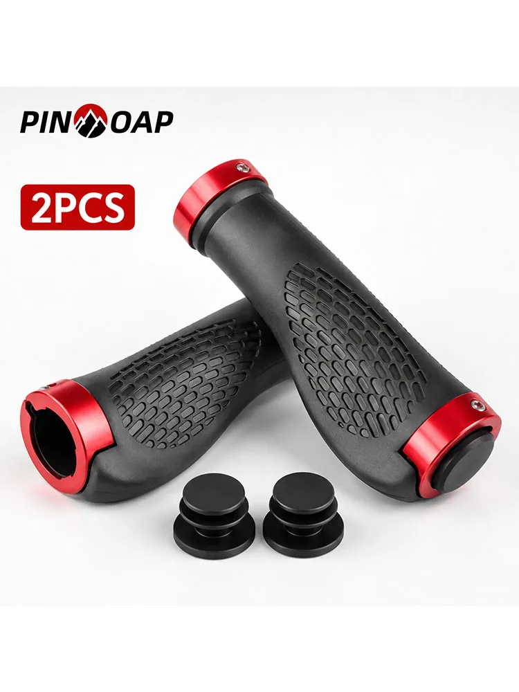AliExpress pinmoap PINMOAP 2PCS Bike Handlebar Grips Non Slip Rubber Bicycle Grip Ergonomic Road Cycling Handle Bar Cover Shock Absorbing Accessori