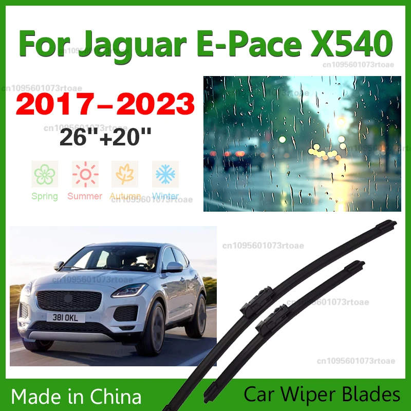 

2PCS For Jaguar E-Pace X540 2017 - 2023 Front Wiper Blades Windshield Windscreen Window Cutter Accessories 2020 2021 2022 26"20"
