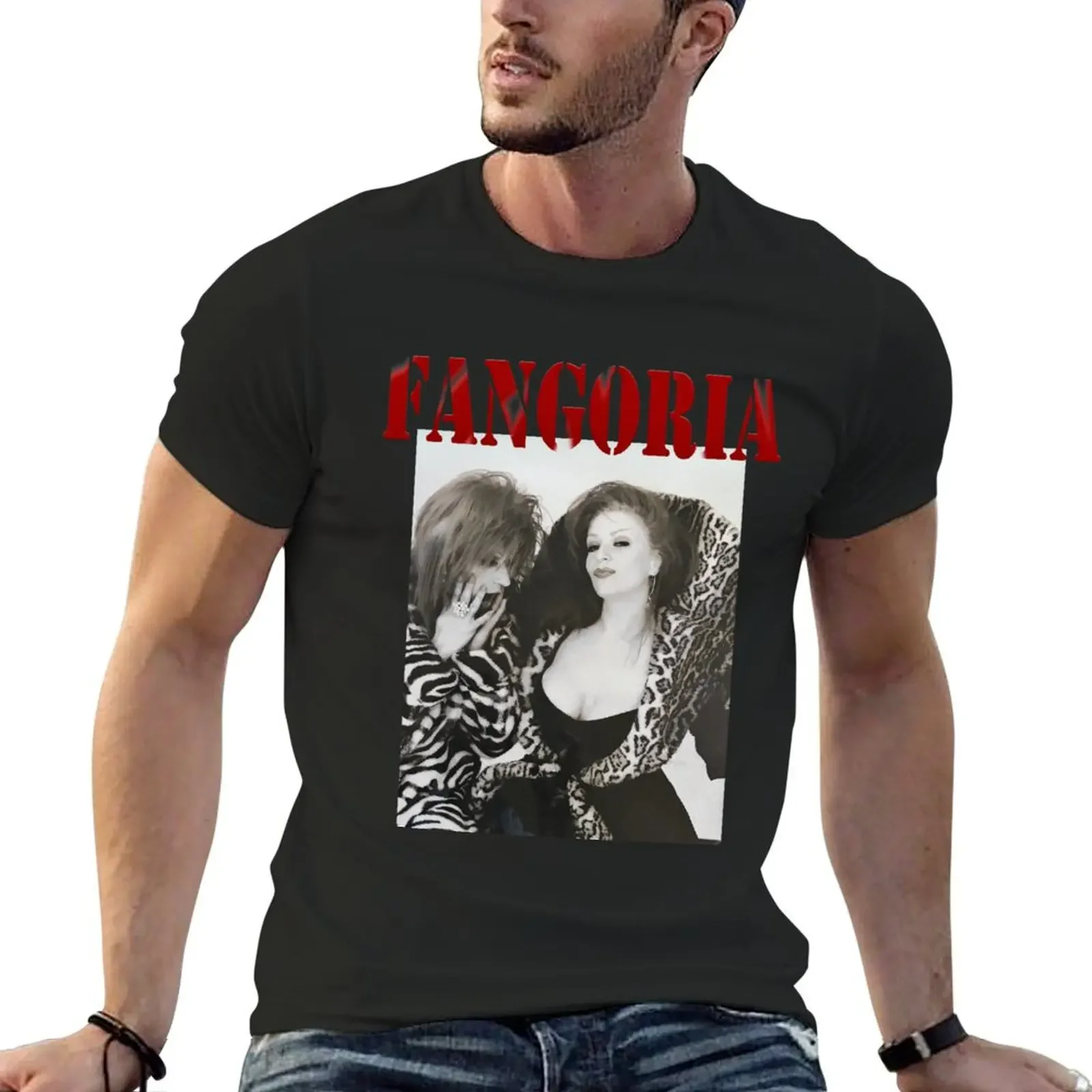 Fangoria T-Shirt Vintage T-Shirts Grafik-T-Shirt Vintage Grafik-T-Shirt Sommer-Top lustige T-Shirts für Männer