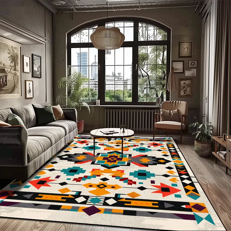 Living Room Bohemian Style Carpet Big Size Persia Decoration Sofa Coffee Table Area Rugs for Bedroom Cloakroom Non-slip Foot Mat