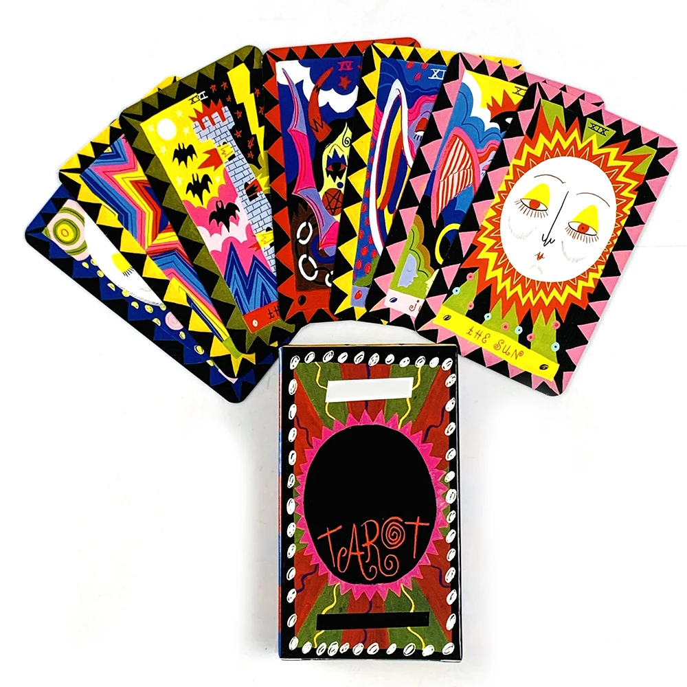 절묘한 타로 카드 78장 카드 덱 아름다운 일러스트레이션 전통적인 신선한 아트워크 타로 덱 가족 모임 게임 카드