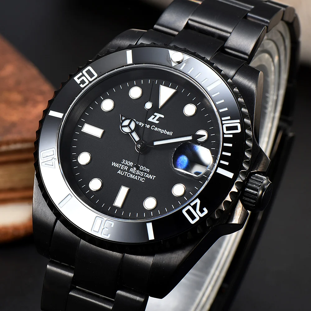 

40.5mm Diving Automatic Mechanical Men's watches NH35 Movement Ceramic Bezel Waterproof Wristwatch Sapphire