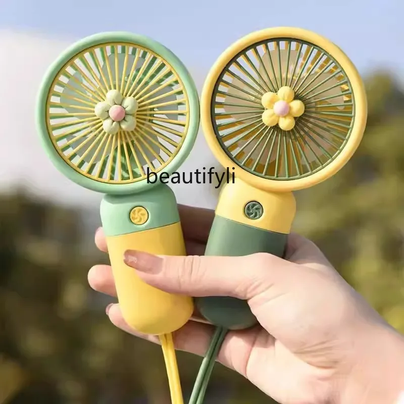 

Cute handheld small fan charging portable, mini small electric fan
