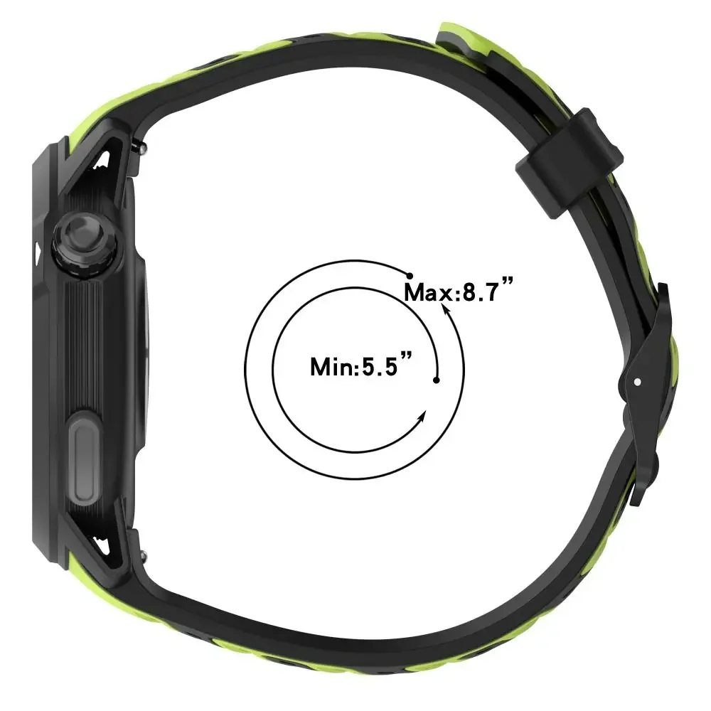 حزام سيليكون ثنائي اللون للمكتب لساعة COROS PACE Pro الرياضية، سوار معصم 22 مم لملحقات بديلة ناعمة قابلة للتنفس
