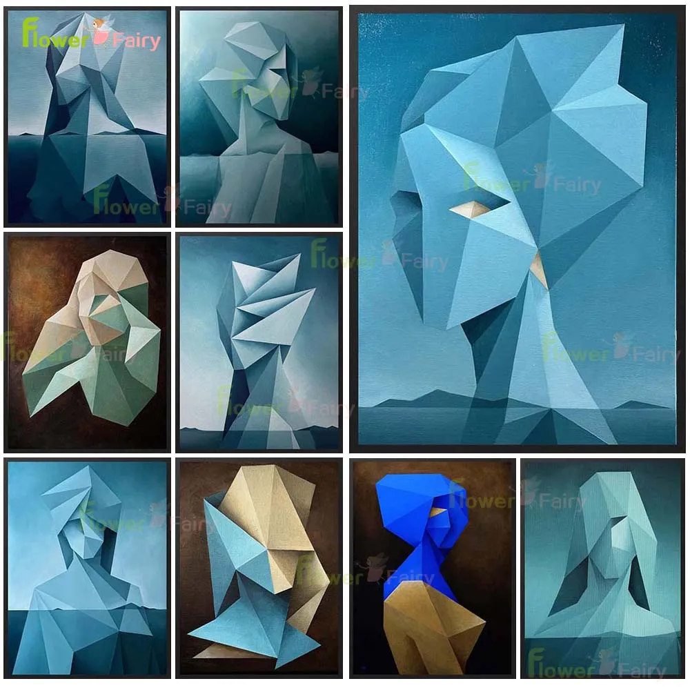 

Abstract Portrait Surreal Woman Girl Prints Poster Wall Art Canvas Painting Home Decor Wall Pictures For Living Room Unframed
