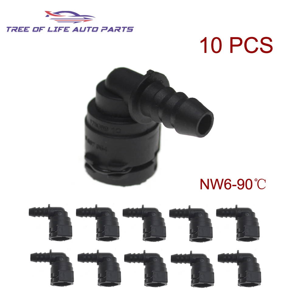 1/2/5/10x 8607964 NW6 90℃ Heater Pipe Hose Connector Water Hose Pipe For BMW Radiator Hose Water Pipe Connector