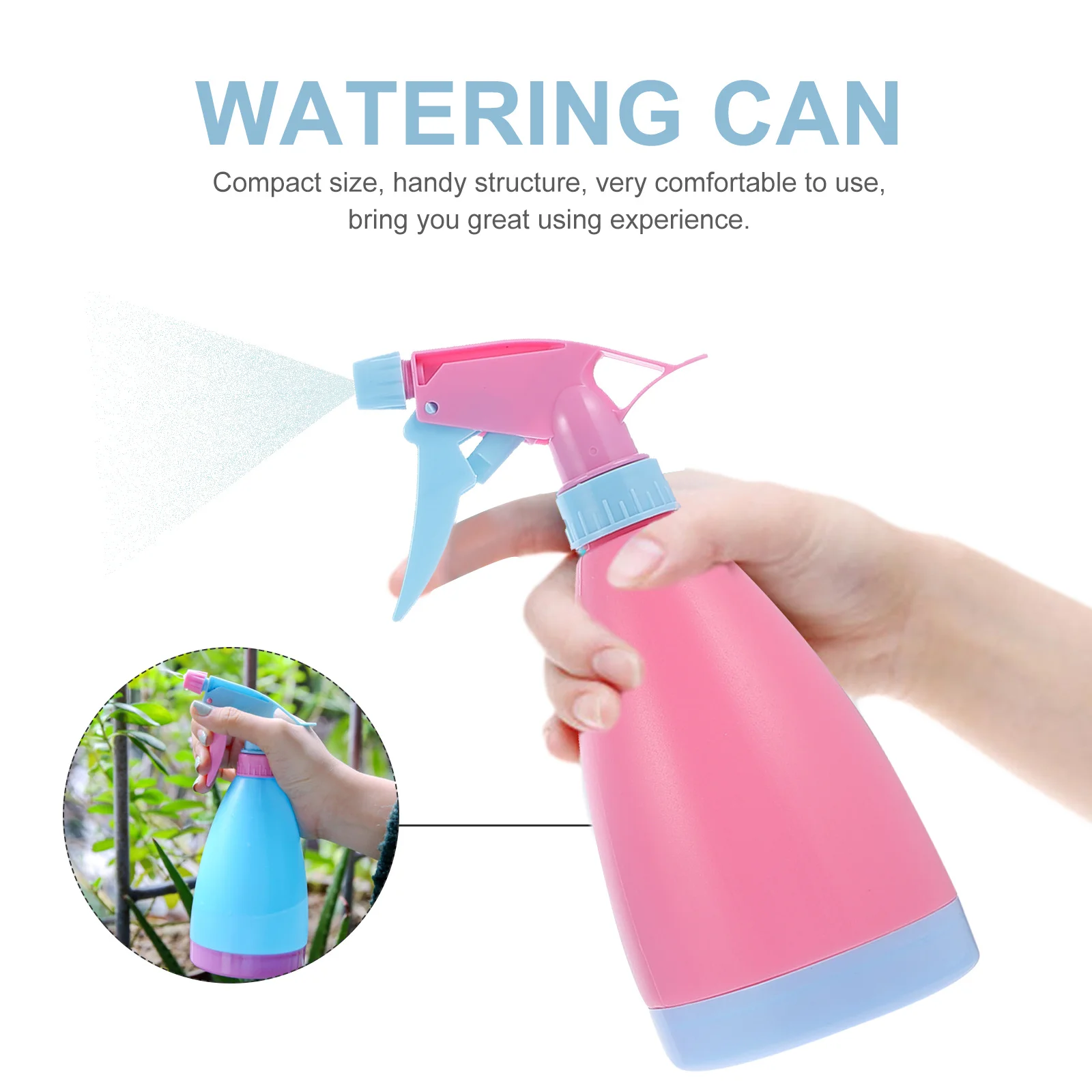 

10Pcs Hand Pressure Watering Cans Candy Color Plastic Durable Sprayers for Gardening Planting Cleaning Window Car Washing