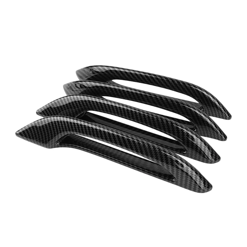 

4Pcs Glossy Carbon Fiber Style Car Exterior Door Handle Cover Anti-Scratch Protector Fit for Tesla Model 3 Y 2021 2022