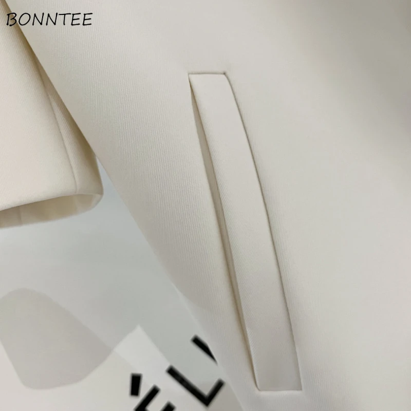 Blazer a maniche corte Donna Solid Ritagliata Trendy All-match Moda coreana Classica Office Lady Harajuku Temperamento Estate Mujer