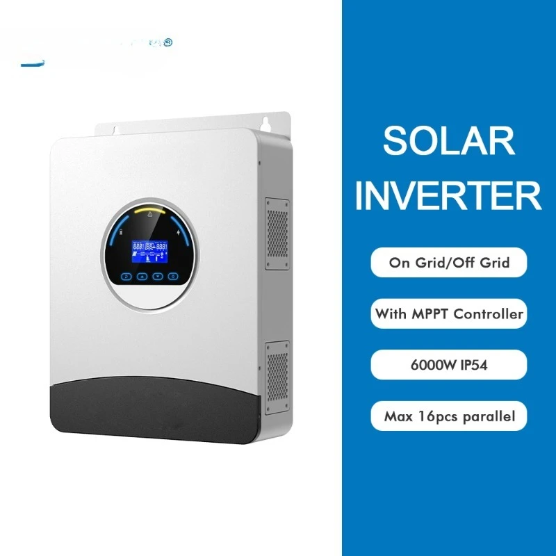 Ip54 hybrid inverter 6KW solar inverter with MPPT controller 6000W output frequency off-grid hybrid inverter