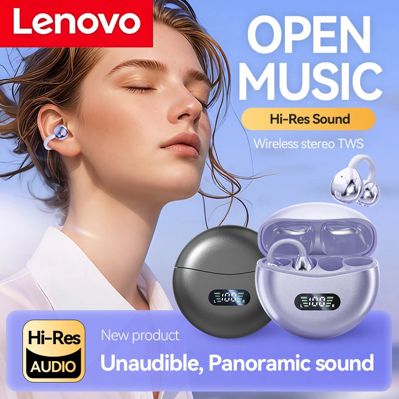 Lenove Sport Earclip Kabelloser Kopfhörer Bluetooth-Ohrhörer Audífonos Bluetooth Inalámbrico Gaming LED-Display für Xiaomi Huawei