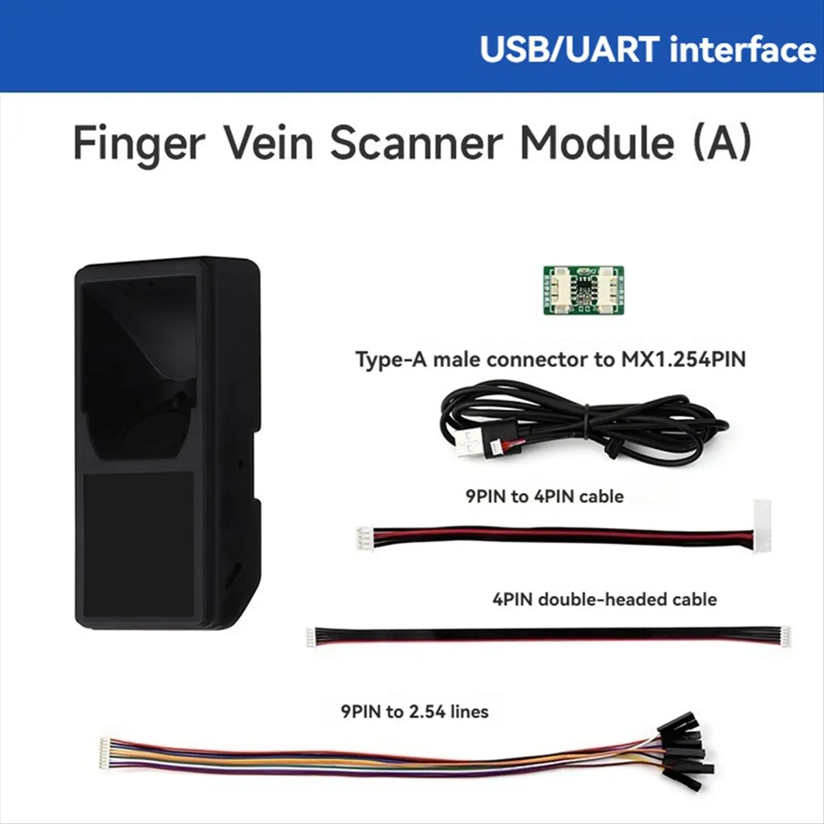 AABFK Integrated Thin-Type Finger Vein Scanner Module (A) Cortex Kernel Adaptive USB Free UART Serial Port