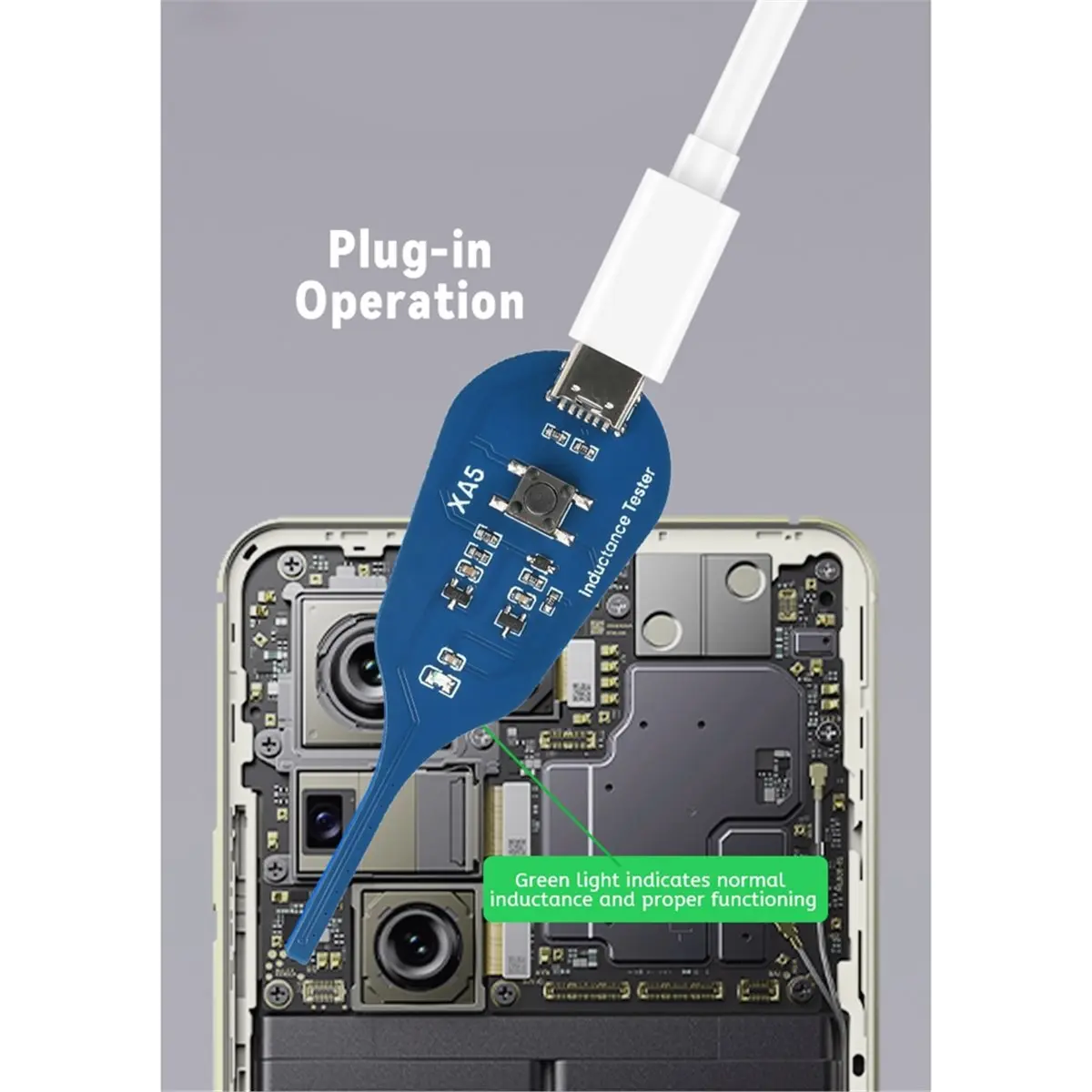 A64I XA5 Inductance Tester for Phones PCB Motherboard Repair Diagnostics Tool Electromagnetic Non-Contact Fault Detection
