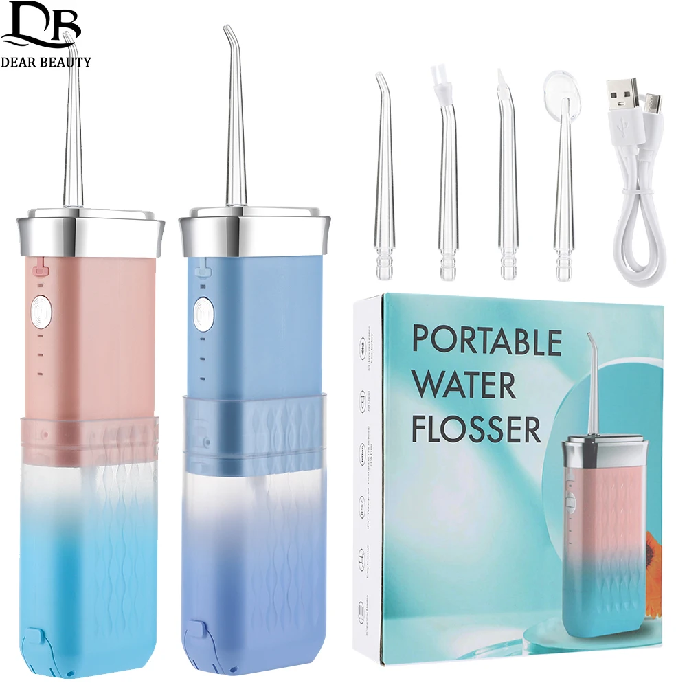 Portable Oral Irrigator Water Flosser Teeth Cleaning Mouth Washing Machine Rechargeable Cordless Dental Water Jet For Travel