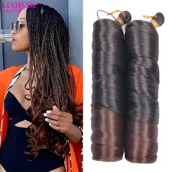 French Curls Braiding Hair Extensions Synthetic Hair Loose Wave Spiral Curl Braids High Temperature Ombre Ptensions French Curls