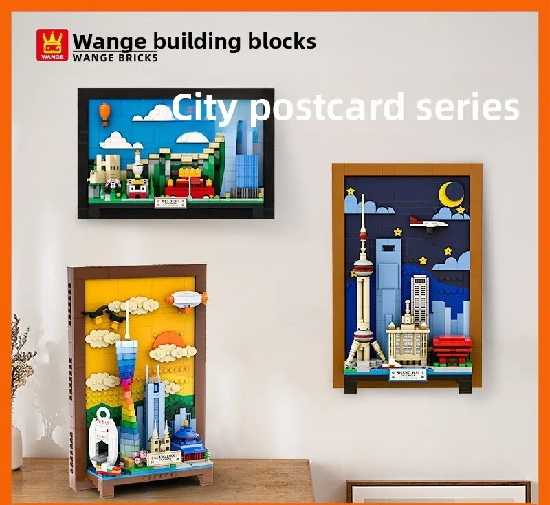 

World City Postcard Micro Bricks | Chinese Made Guochao Style | DIY Building Blocks Educational Toy Kids Gift Home Ornament