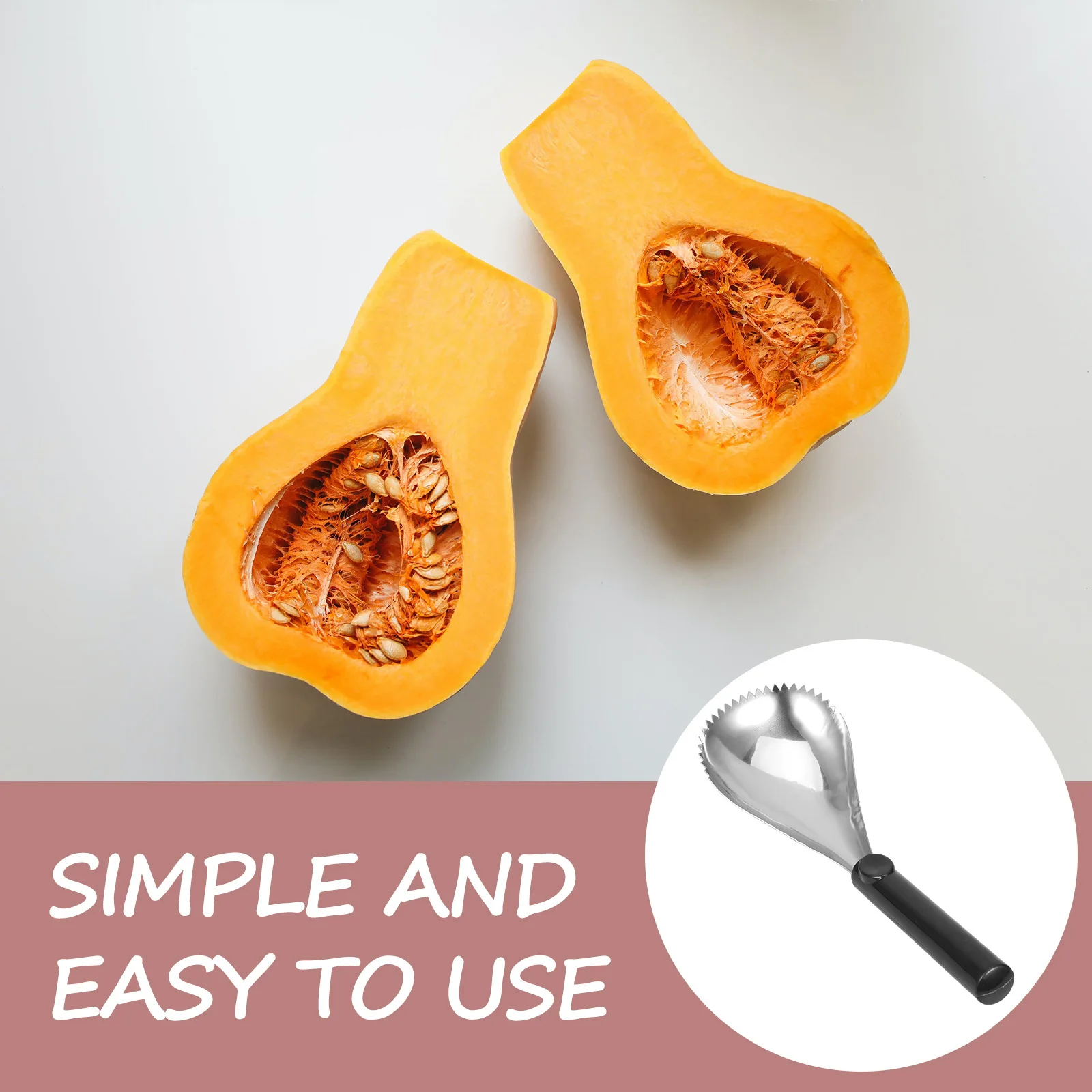 

Portable Stainless Steel Pumpkin Corer Manual Scoop Easy Clean Kitchen Accessory for Fruits Vegetables