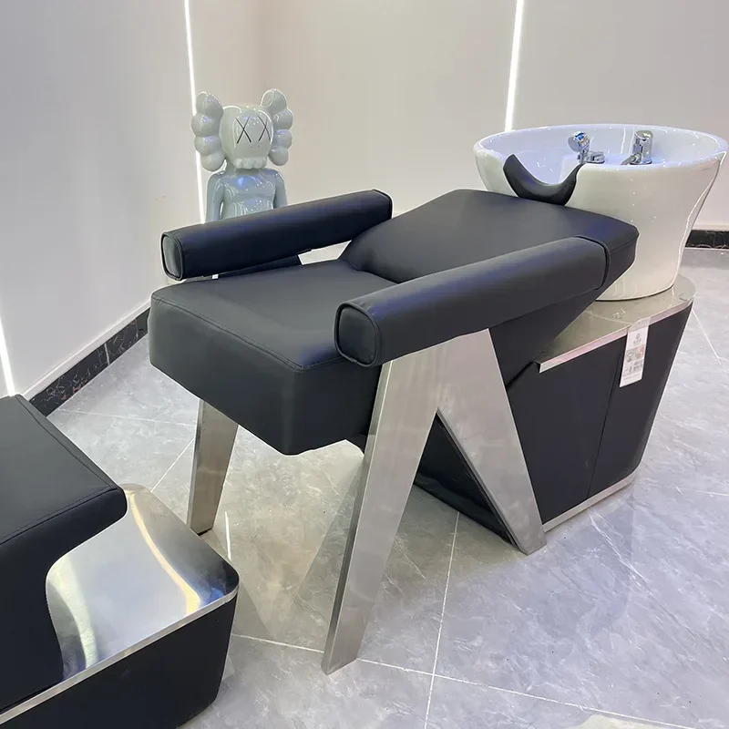 

High-end ceramic basin shampoo bed barber shop special hair special