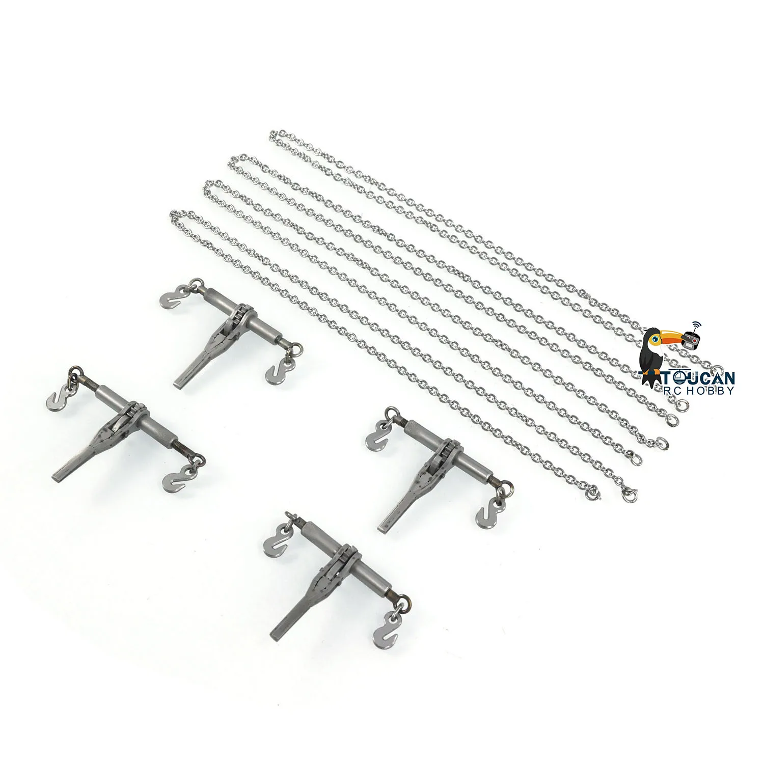 4Pcs Metal Binder Chain Tensioner Parts for 1/14 RC Trailer JDM-2 Loader Tamiyaya Radio Control Truck DIY Car Model Toy TH23817